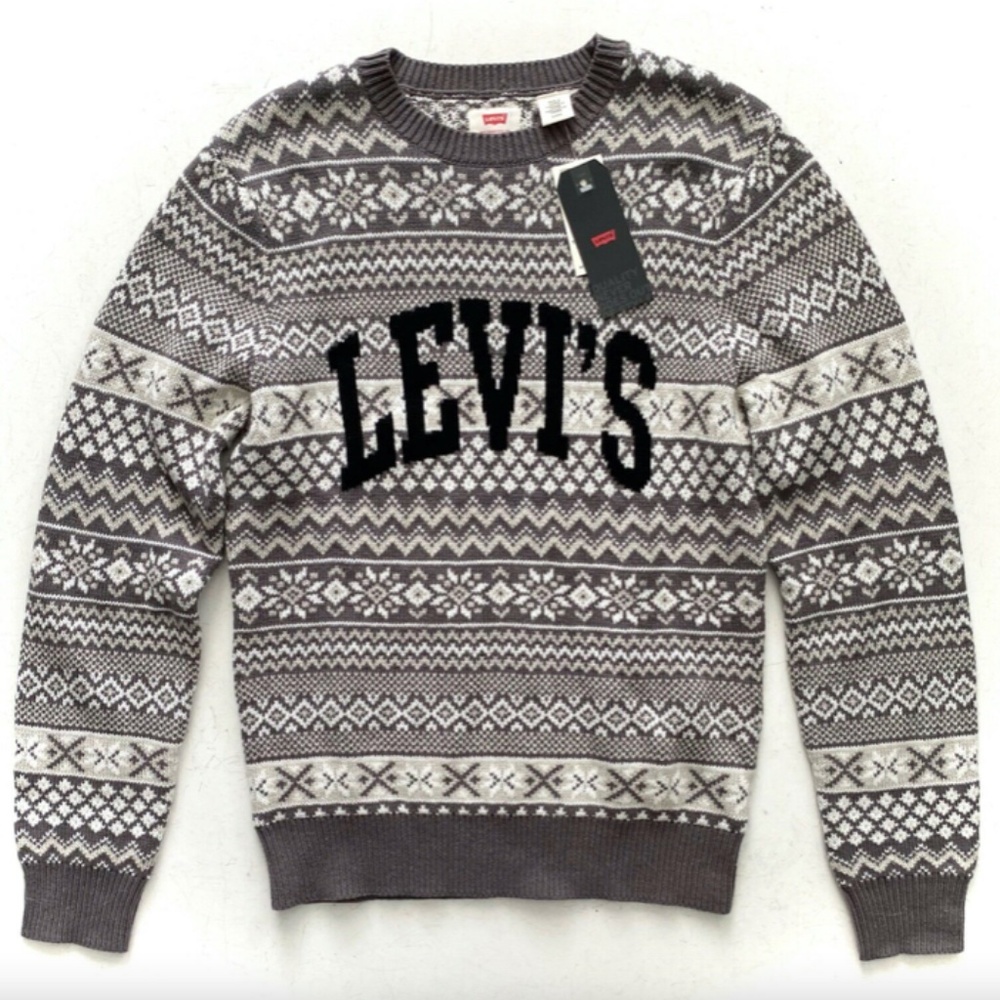 Levi's Levis Nwt Fair Isle Snowflake Knit Logo Knit 795210001 Sweater S L XL 2XL